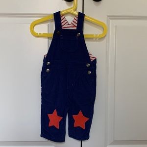 NWT Baby Boden stars overalls